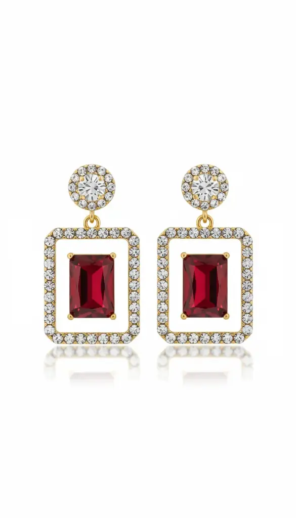 Beautiful red earring
