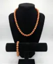 Burnt Orange beaded set