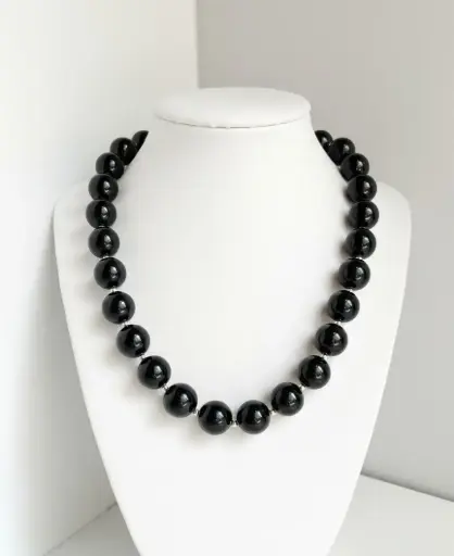 Black beaded set 